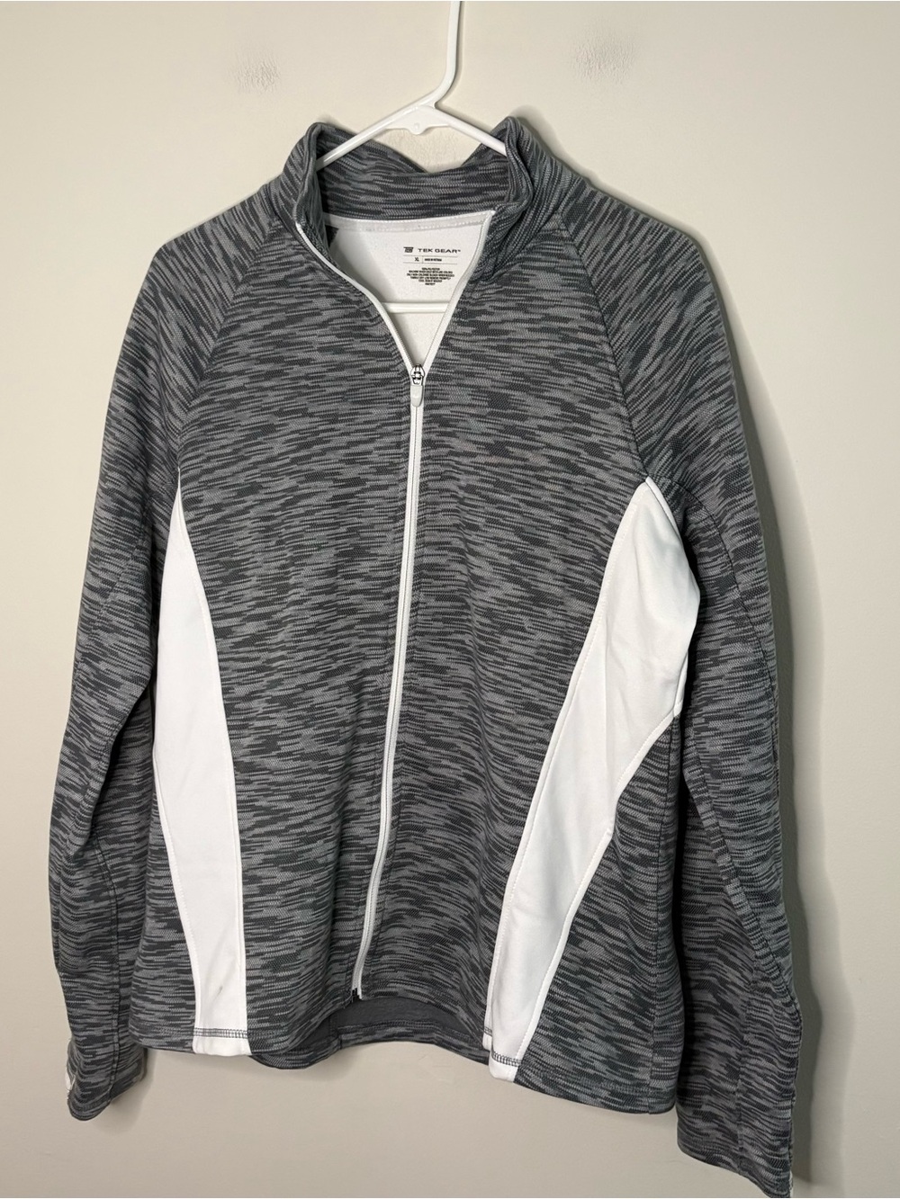 tek gear Gray and White Womens XL Full-Zip Athletic Jacket